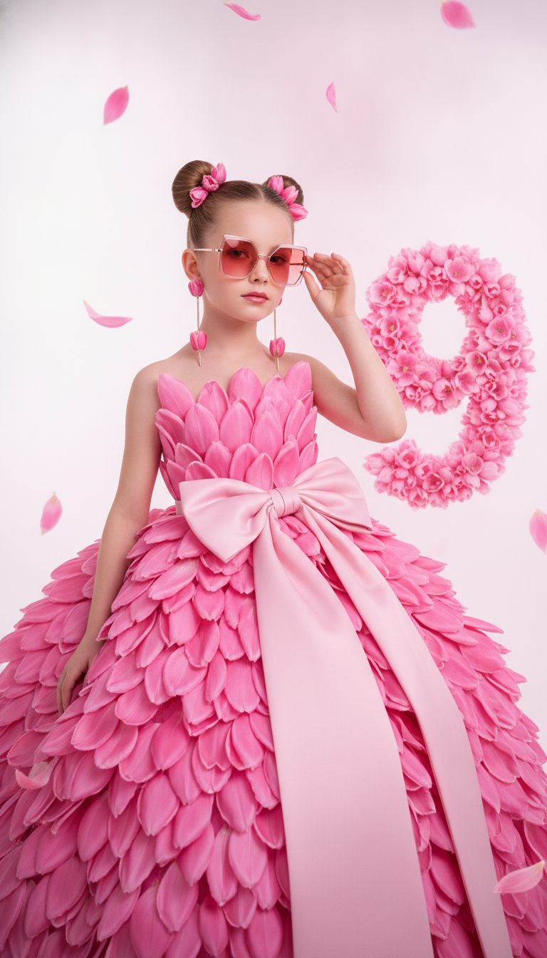 Праздничное ИИ-фото на 9 лет