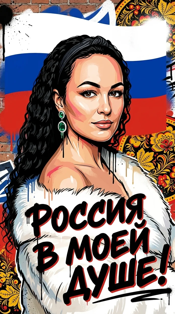  street art poster в русском стиле