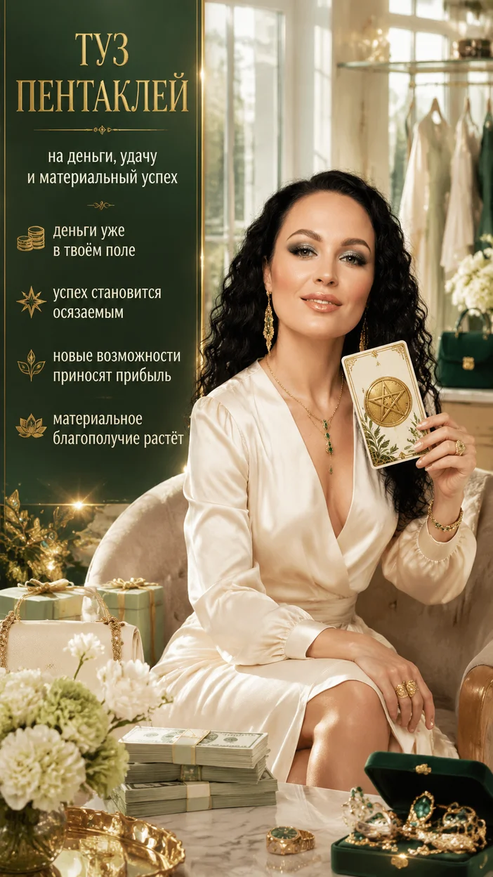 Туз Пентаклей — на деньги, удачу и материальный успех