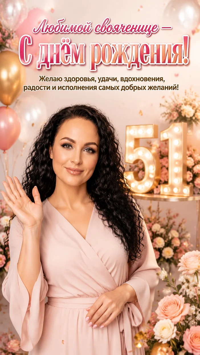 Фотооткрытка для свояченицы с поздравлением "С днём рождения!"