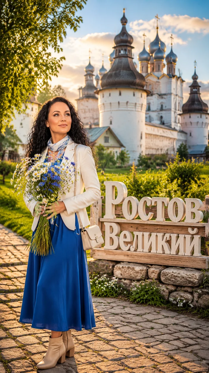 Фотосессия девушки в Ростове Великом у кремля