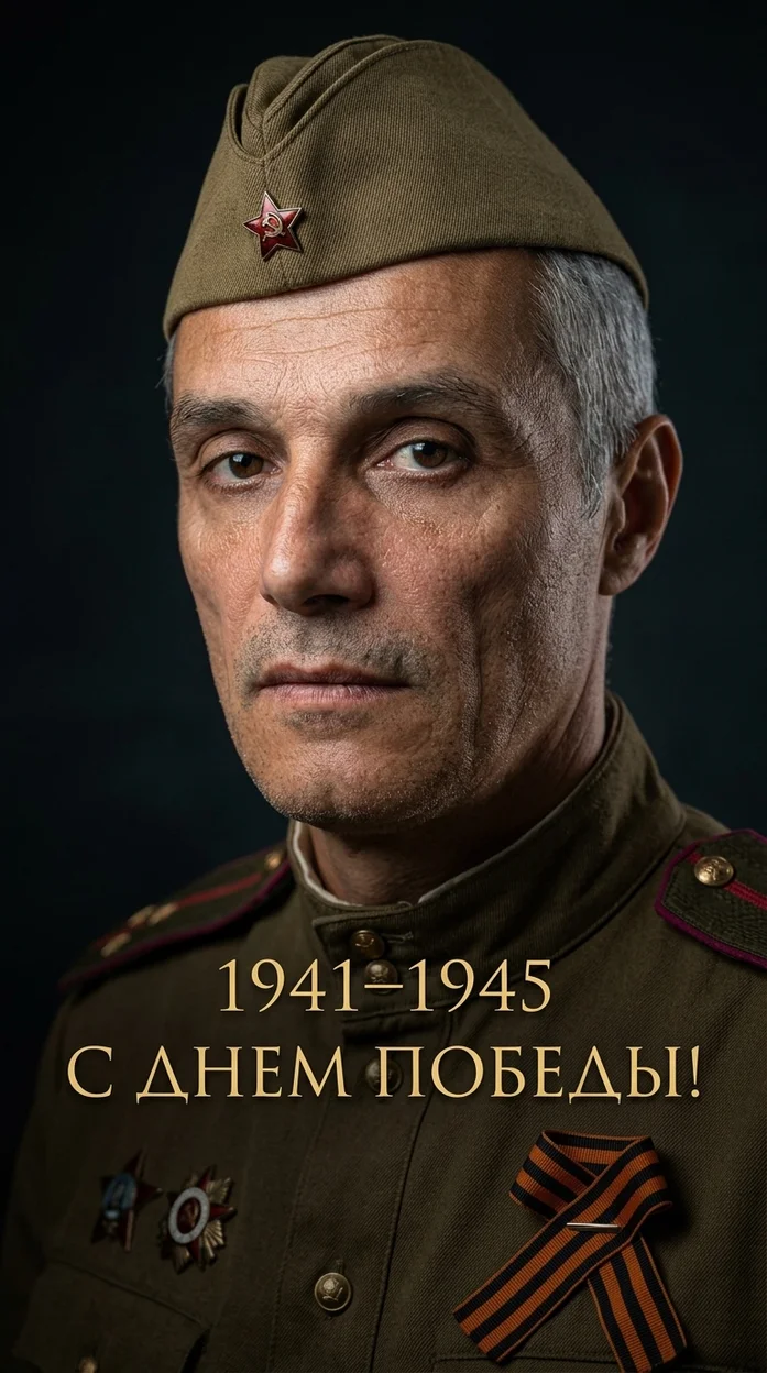Кинематографичный портрет в стиле военной памяти