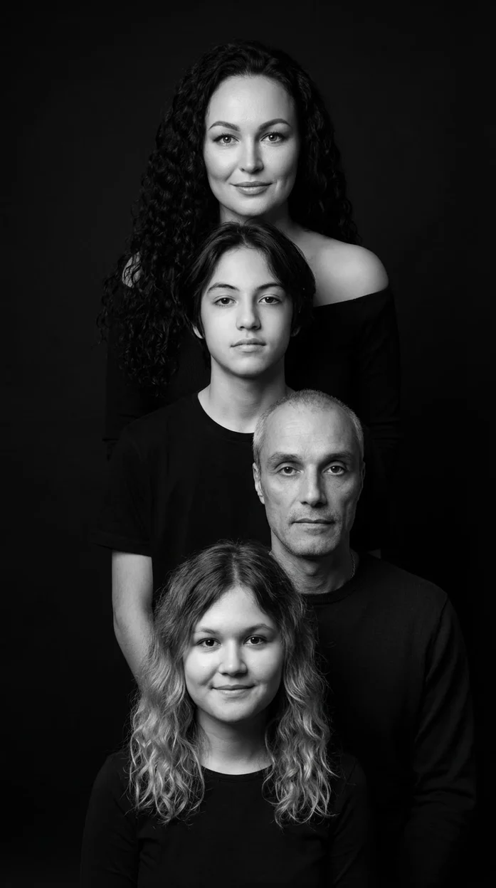 Семейное фото чб