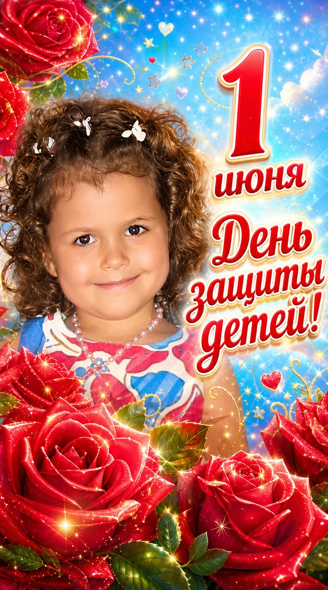 Открытка на день защиты детей 