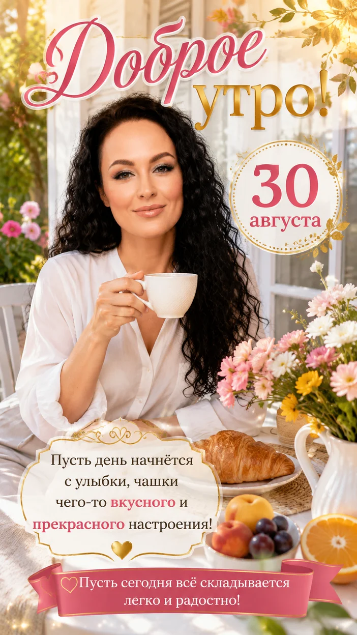 Фотосессия утреннего кофе 30 августа
