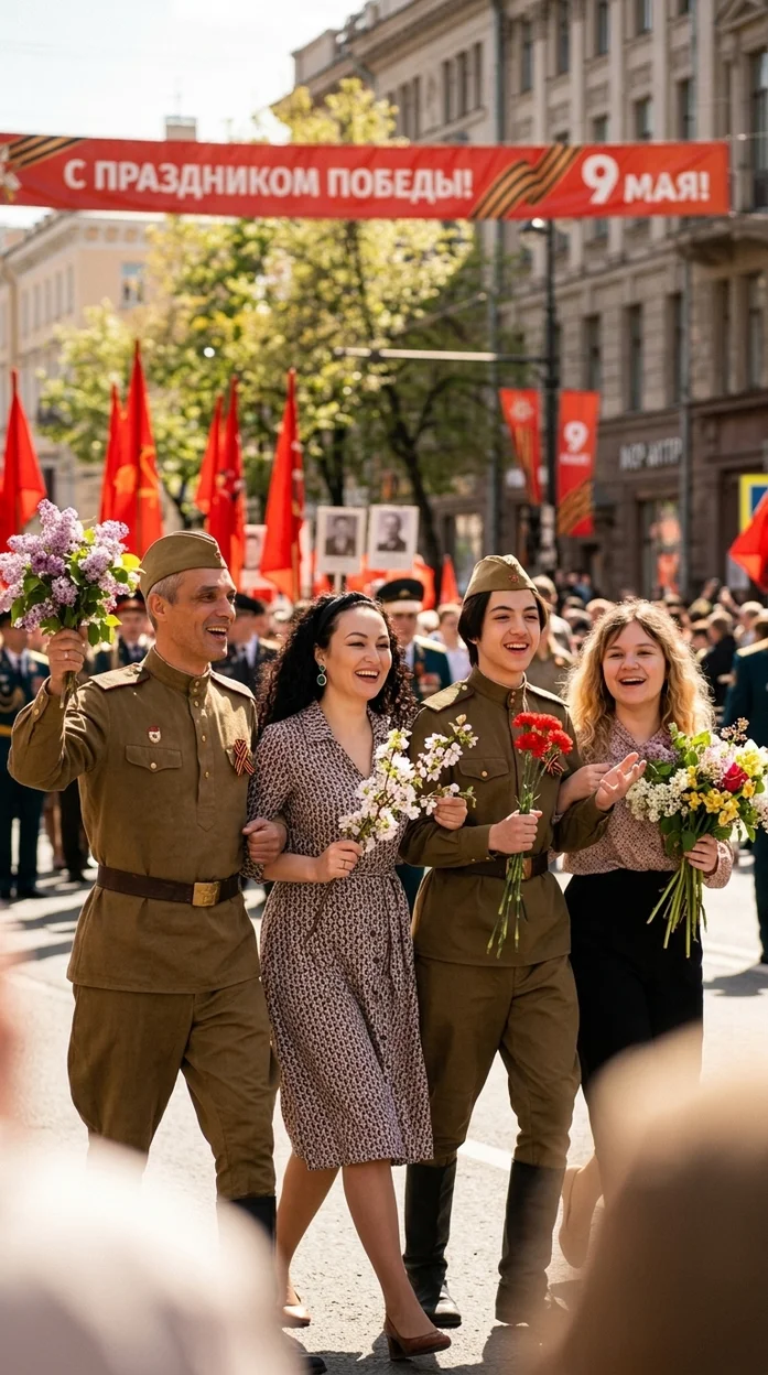 ИИ-фото — Праздничное шествие