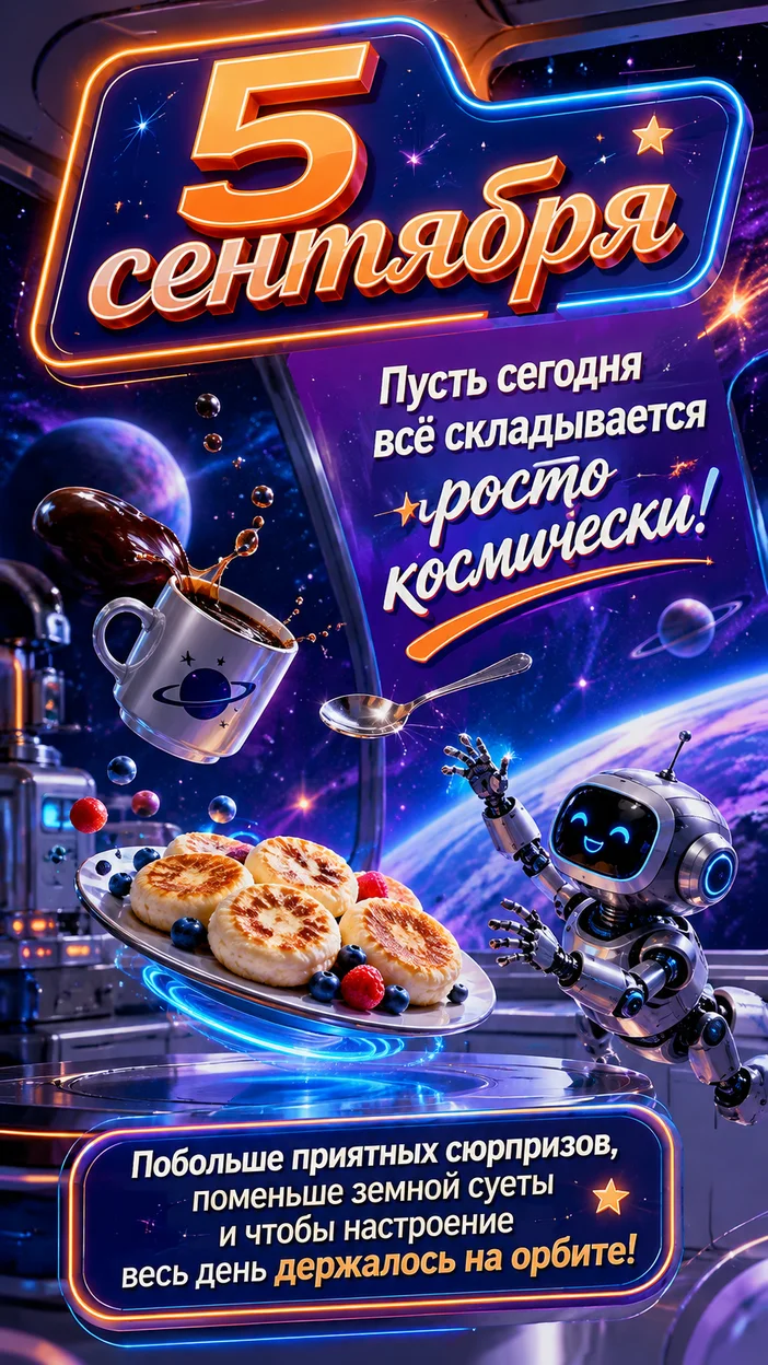 Фотосессия ретрофутуристического космического завтрака