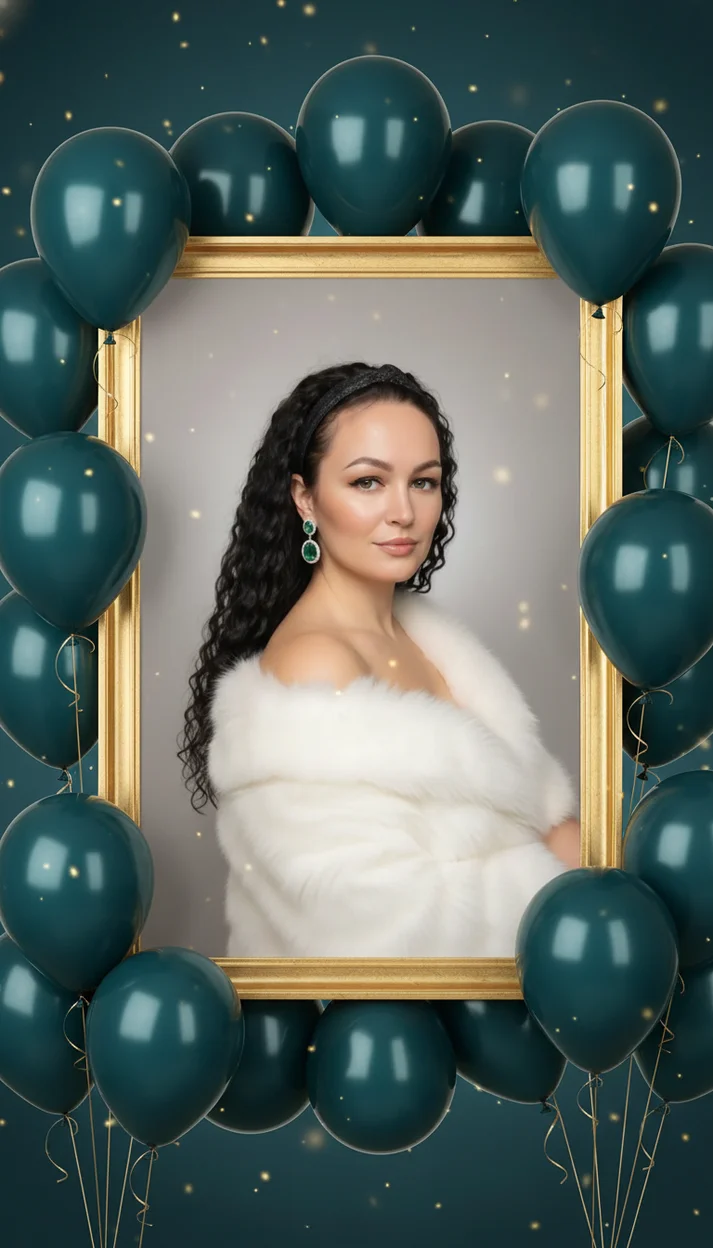  ПРАЗДНИЧНАЯ РАМКА С ШАРАМИ 