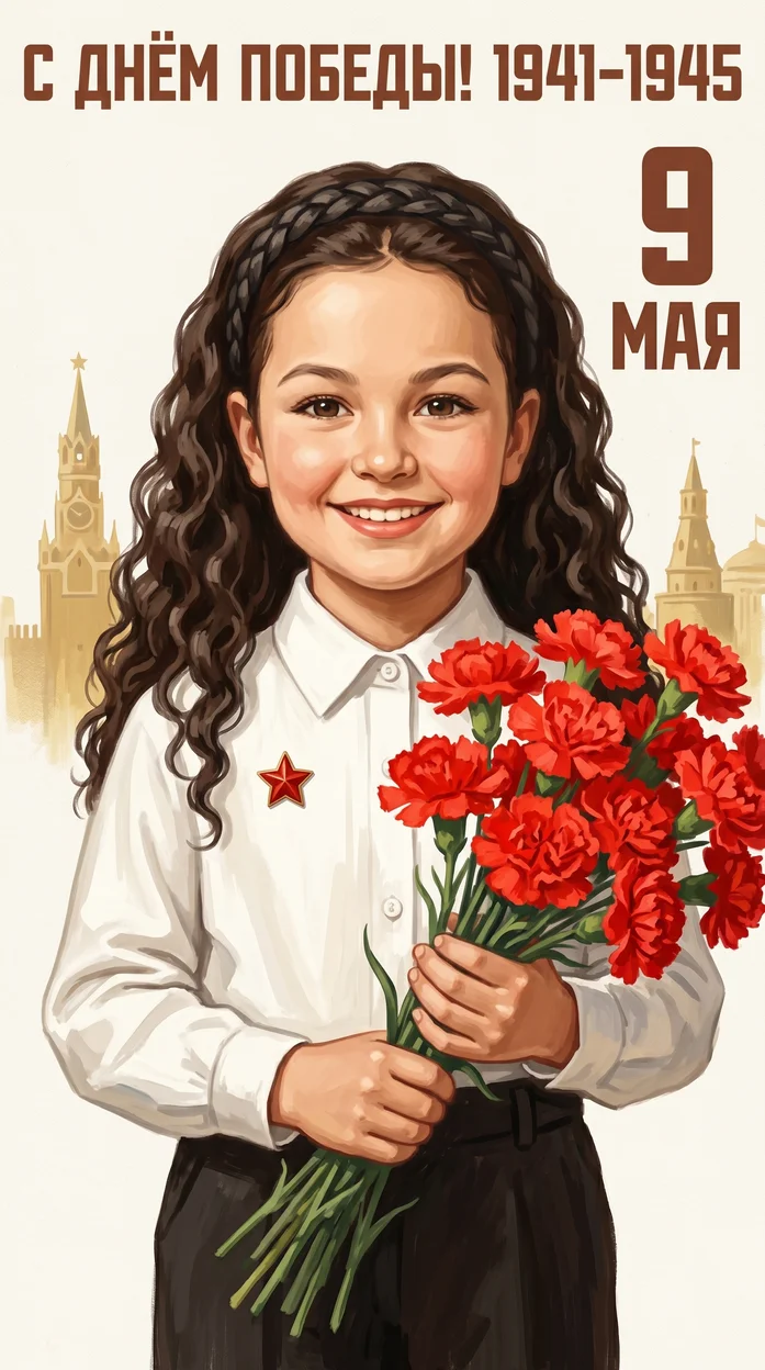 «С ДНЁМ ПОБЕДЫ! 1941–1945» детское ИИ фото 