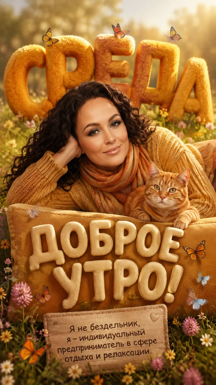 Фотооткрытка для всех с поздравлением "ДОБРОЕ УТРО!"