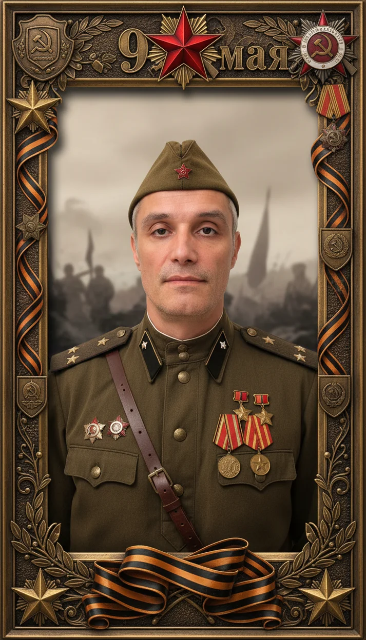 ИИ-фотосессия — 9 Мая Портрет