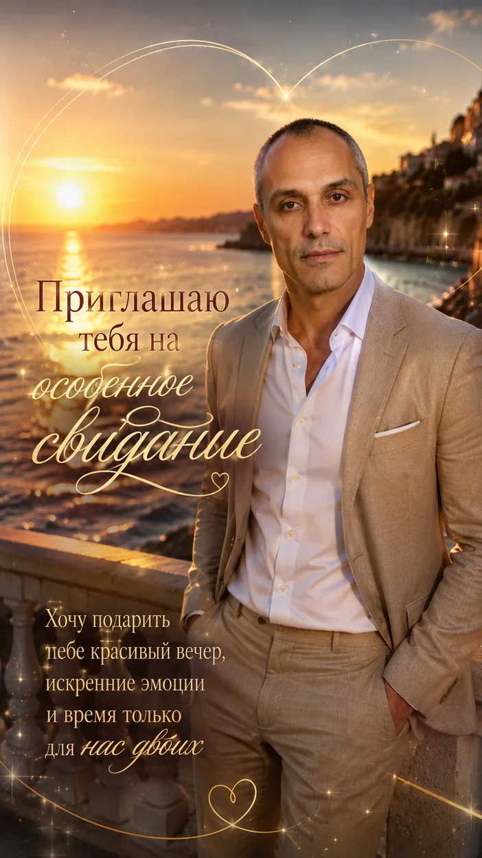Фотооткрытка морской закат