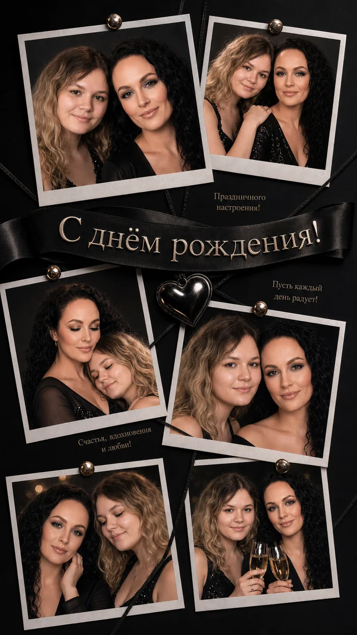 Фотооткрытка для любимого с текстом "С днём рождения!"