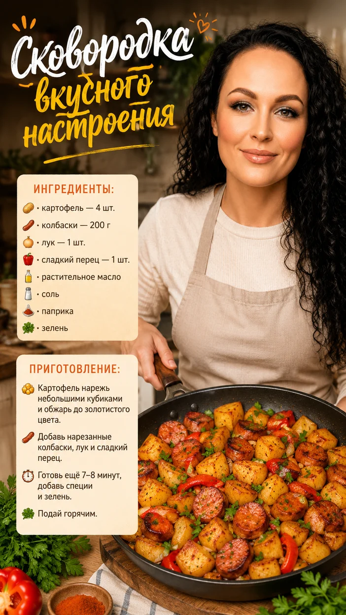 Фотосессия сковороды вкусного настроения