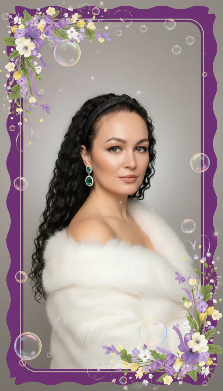 ФИОЛЕТОВАЯ ЦВЕТОЧНАЯ РАМКА ПО КРАЯМ ФОТО