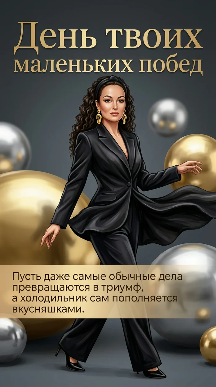 Открытка с пожеланием и твоим фото - День твоих маленьких побед