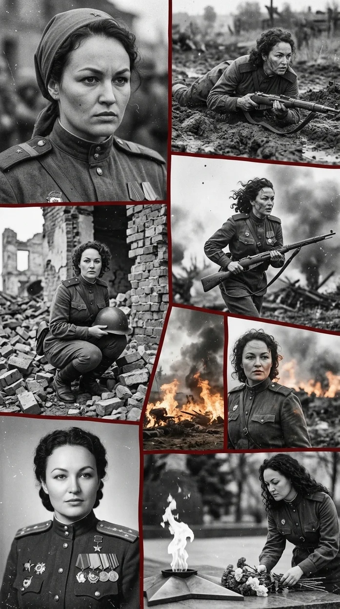 Коллаж в стиле архивной военной фотохроники времён Великой Отечественной войны  с вашим фото 