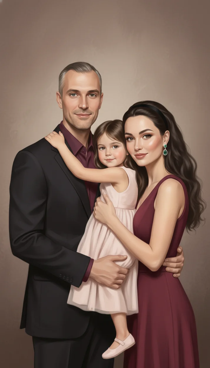 премиальная художественная fashion-illustration семья 