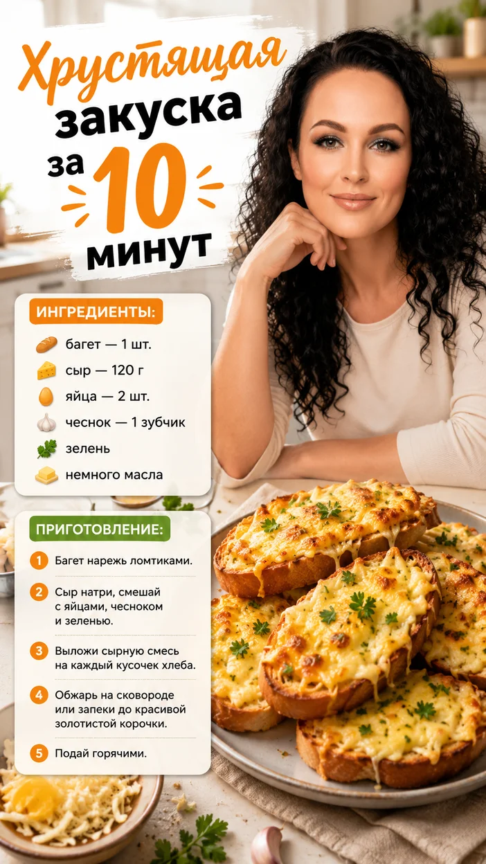 Фотосессия сырных гренок за 10 минут