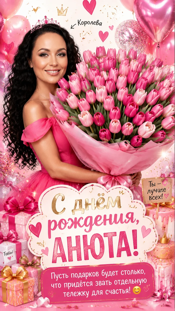 Фотосессия Анюта с букетом тюльпанов