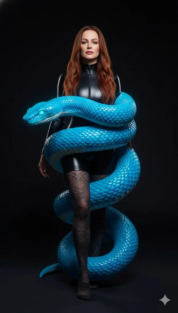 Футуристичная синяя рептилия