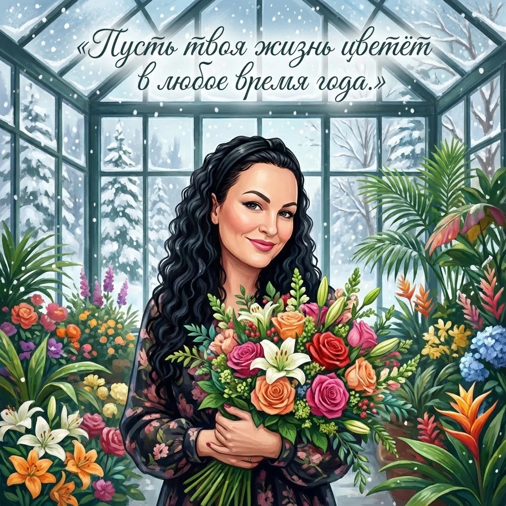День Татьяны открытка «Пусть твоя жизнь цветёт в любое время года.» 