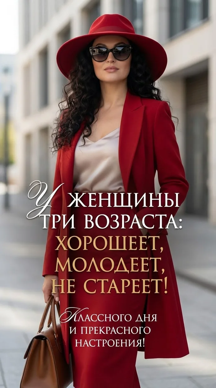 Открытка с вашим фото  - «У ЖЕНЩИНЫ ТРИ ВОЗРАСТА: