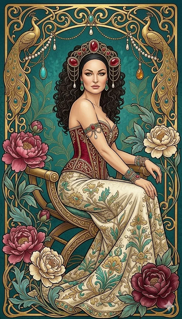 Декоративная иллюстрация в стиле ар-нуво