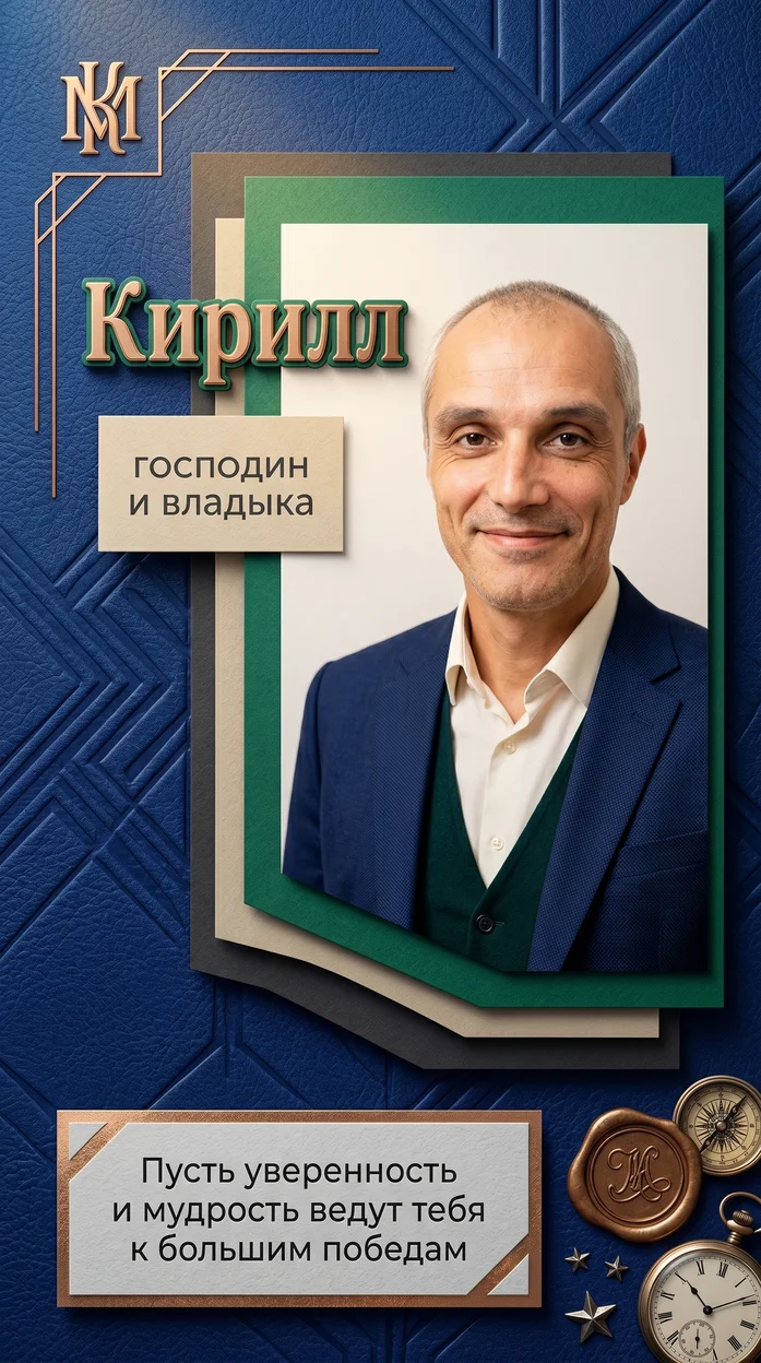 «Кирилл» именная открытка 