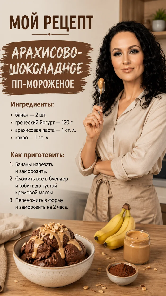 Фотосессия арахисово-шоколадного ПП-мороженого