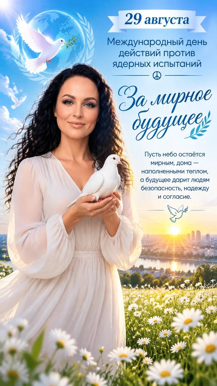 Фотосессия женщины в светлом платье на зелёном холме