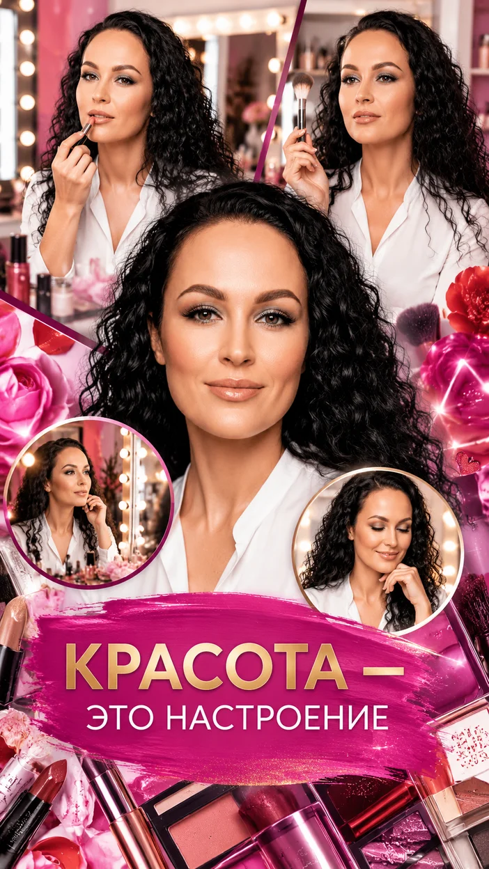 Фотосессия beauty-коллаж в бьюти-студии