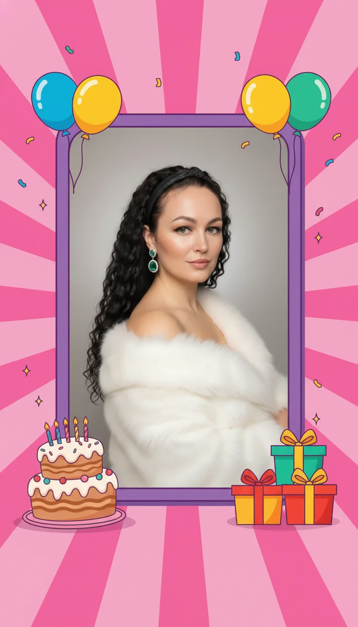 МУЛЬТЯШНАЯ РАМКА С ТОРТОМ И ПОДАРКАМИ