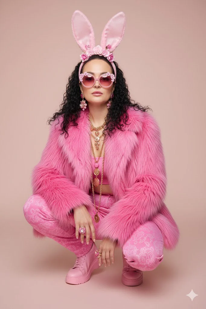 Гламурная кукла: розовый мех