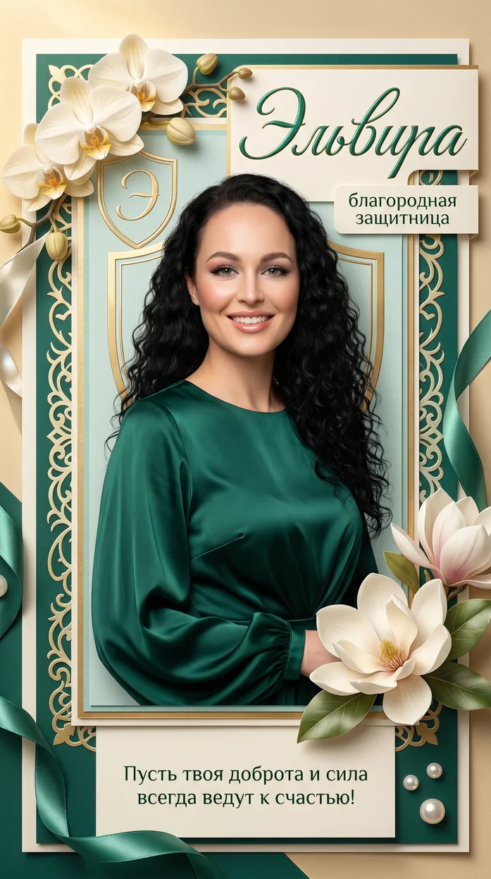 «Эльвира» именная открытка 