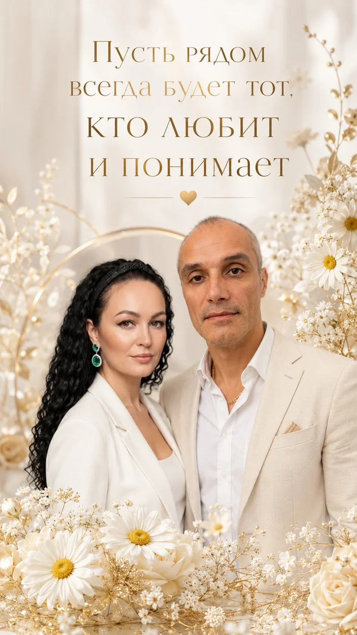 современный luxury-баннер ко Дню любви, семьи и верности.