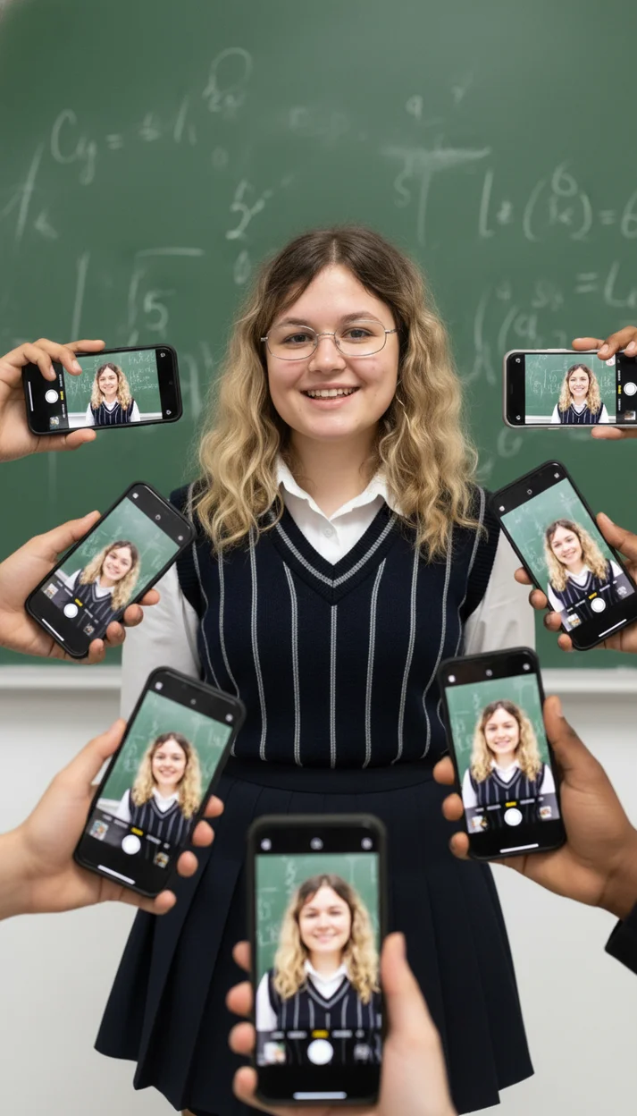  Фотореалистичная школьная фотосессия в современном молодежном стиле