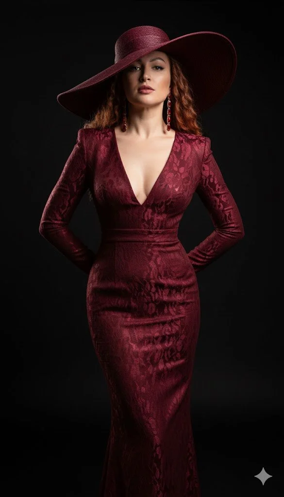 Бордовая элегантность