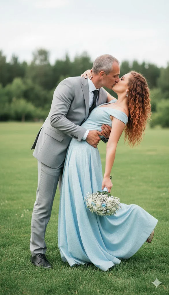 Голубая мечта на цветущем лугу