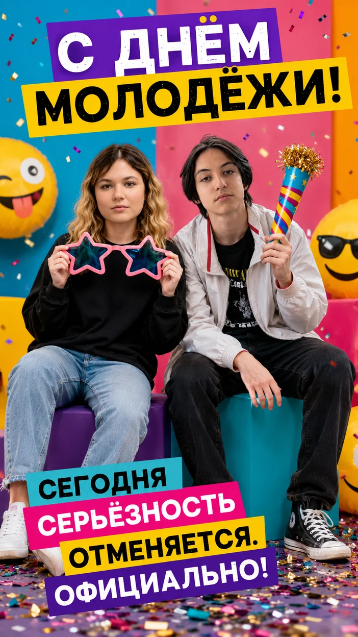 Фотооткрытка «Серьёзность отменяется»