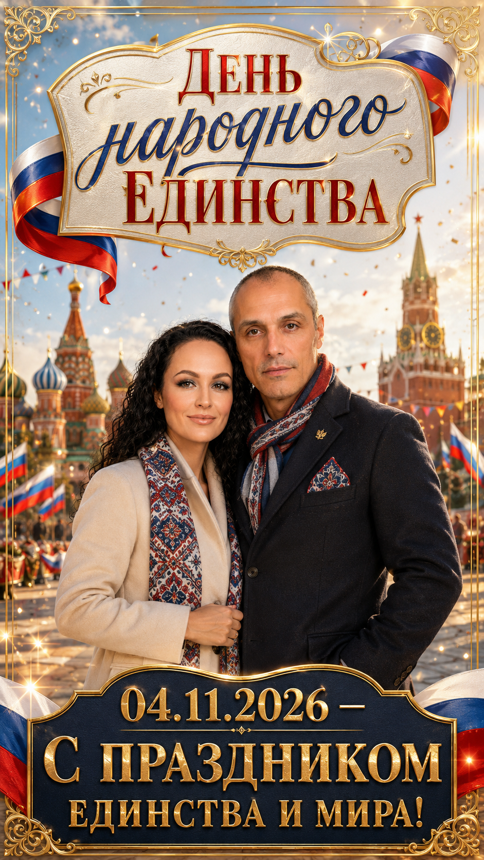 День народного единства — 04.11.2026 — торжественная городская открытка