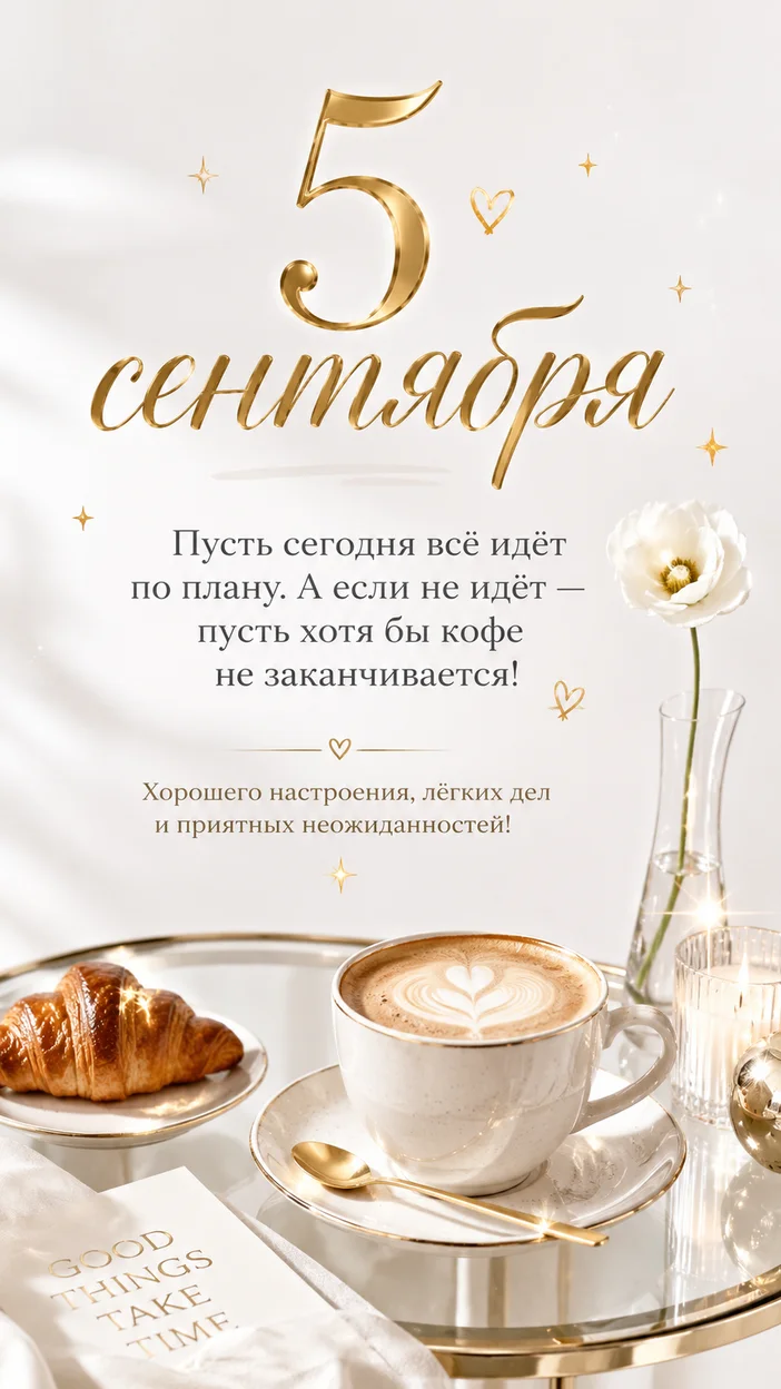 Фотосессия минималистичной открытки 5 сентября