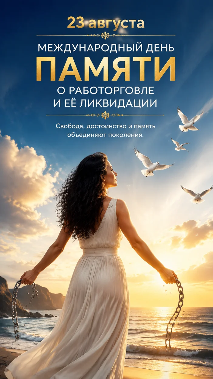 Открытка памяти о работорговле 23 августа