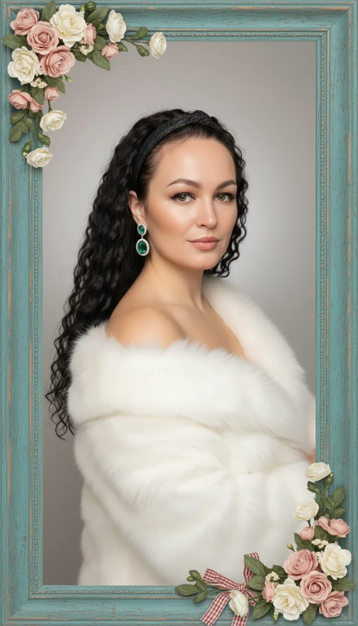 ВИНТАЖНАЯ БИРЮЗОВАЯ РАМКА ПО КРАЯМ ФОТО