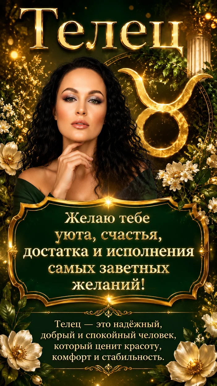 Телец - подарок с фото по знаку зодиака 