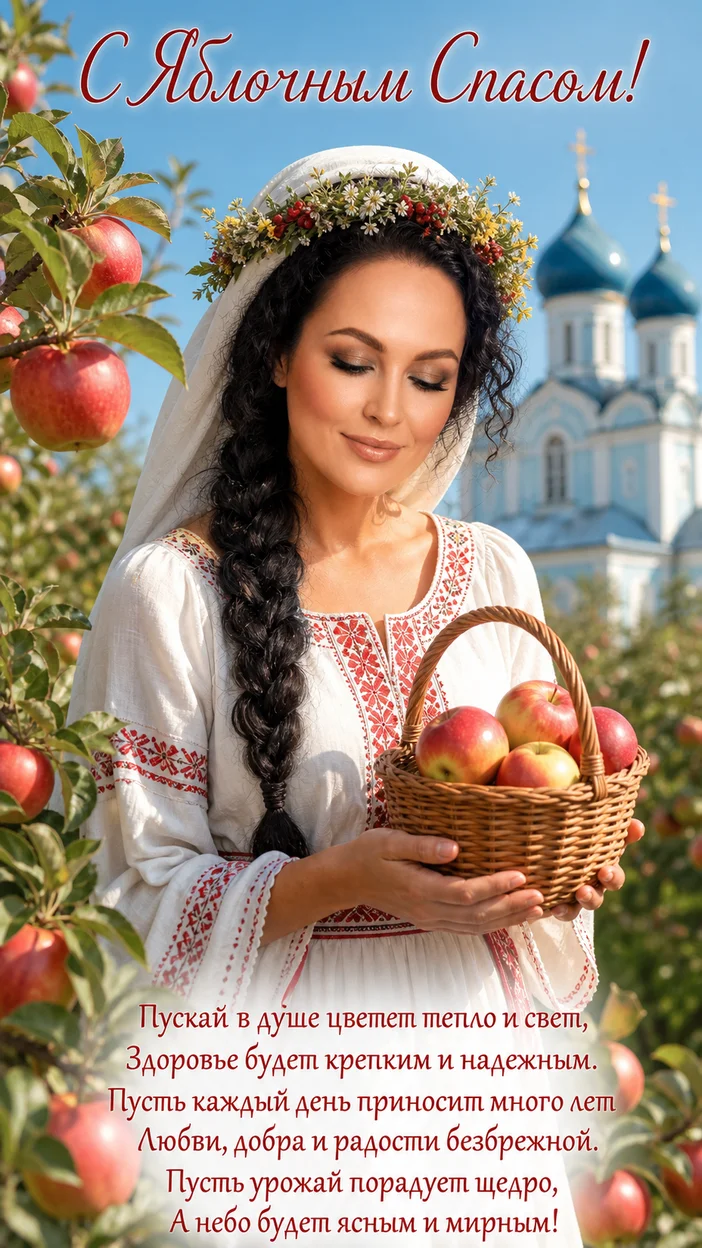Фотосессия девушки с косой у голубых куполов — нежная сказочно‑народная открытка