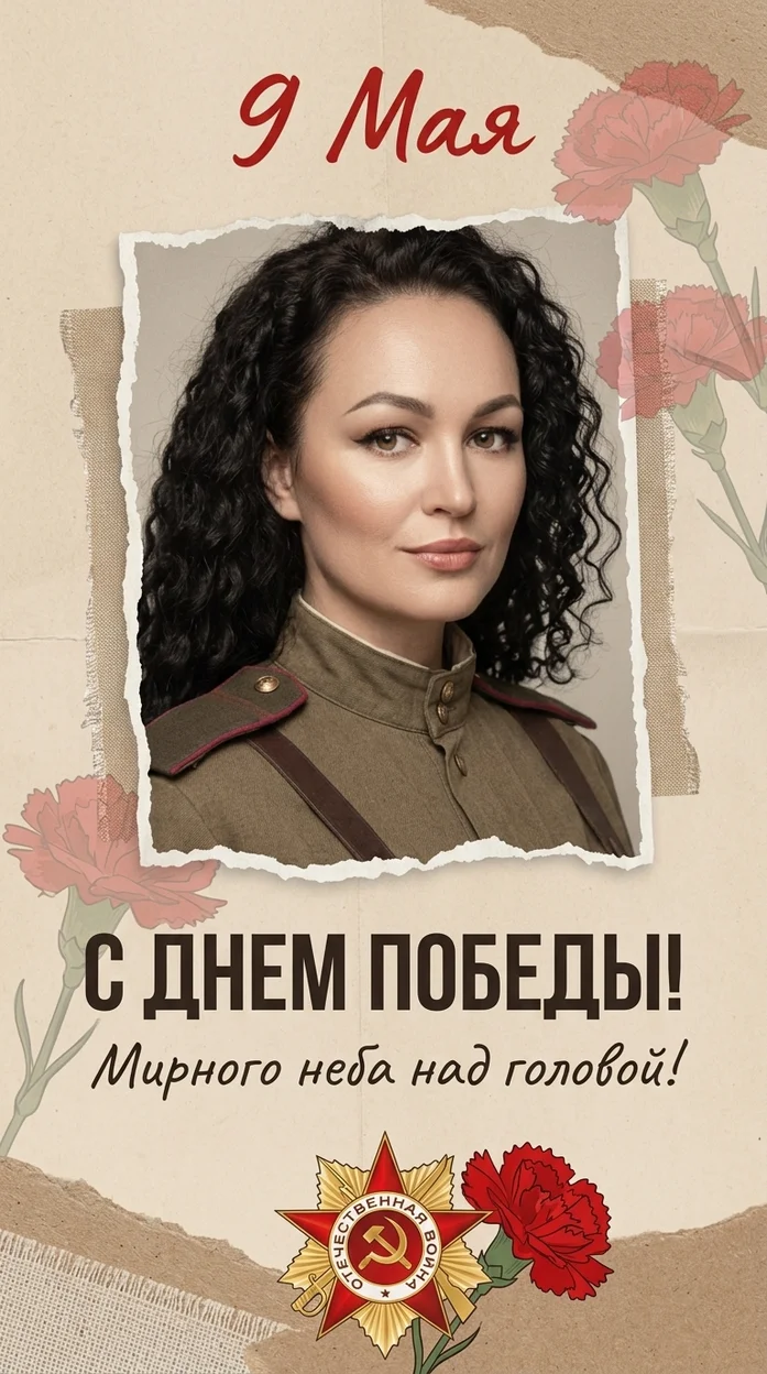 «Мирного неба над головой!» открытка с вашим фото 