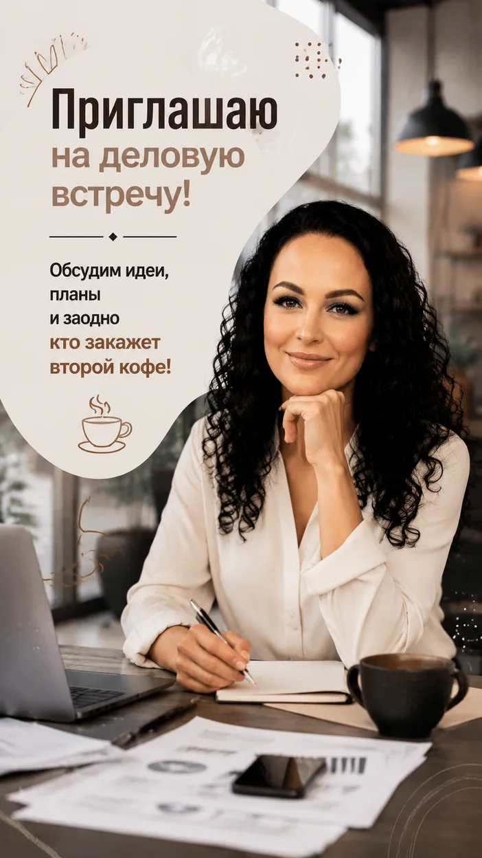 Фотооткрытка — деловое приглашение в шуточном ключе