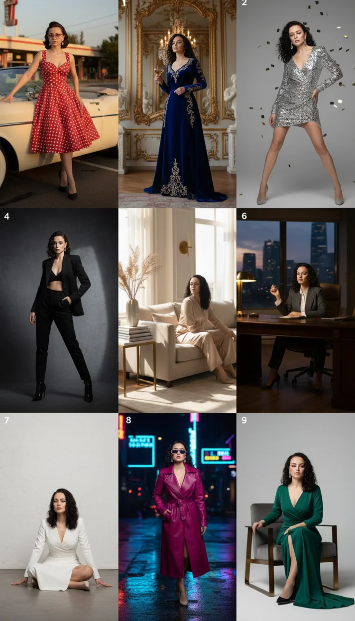 9 образов из одного фото