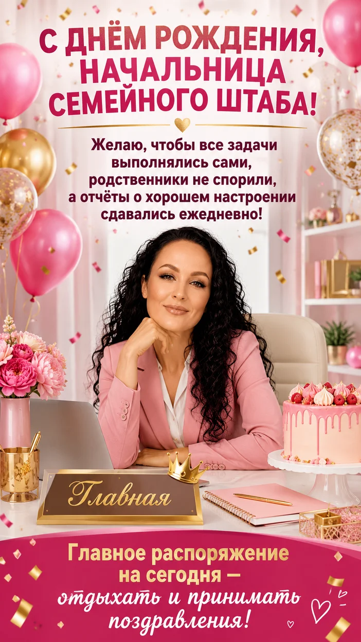 Фотосессия начальницы семейного штаба